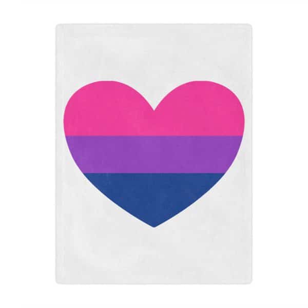 Bisexual Heart Microfiber Blanket
