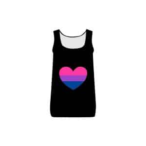 Bisexual Heart Women's Baby Rib Tank