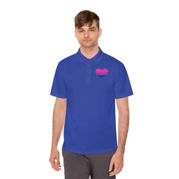 Bisexual Heart Men's Sport Polo Shirt - Image 33