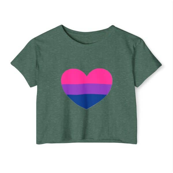 Bisexual Heart Women's Festival Crop Top - Image 21