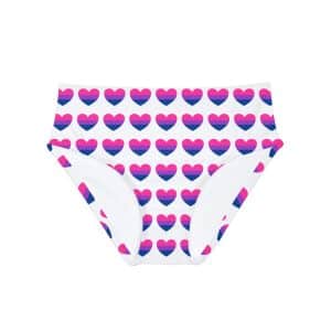 Bisexual Heart Girls' Hipster Swimsuit Bottom (AOP)