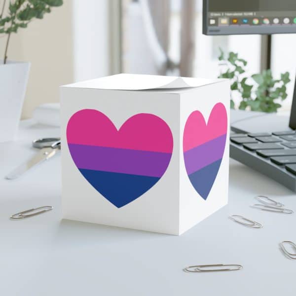 Bisexual Heart Note Cube - Image 3