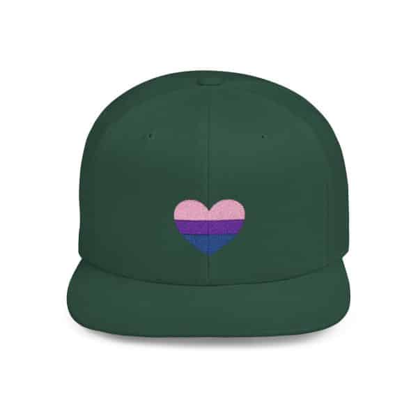 Bisexual Heart Flat Bill Snapback - Image 15