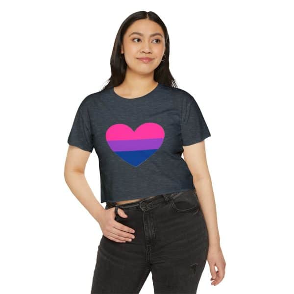 Bisexual Heart Women's Festival Crop Top - Image 33