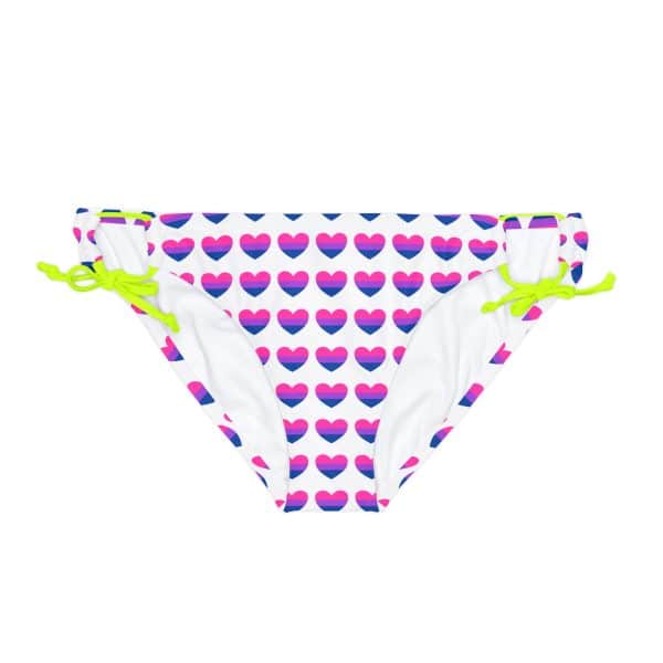 Bisexual Heart Loop Tie Side Bikini Bottom (AOP) - Image 13