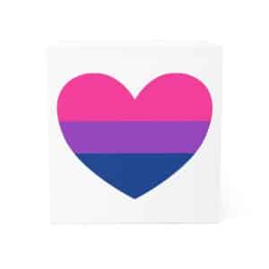 Bisexual Heart Note Cube