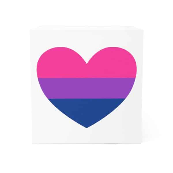 Bisexual Heart Note Cube