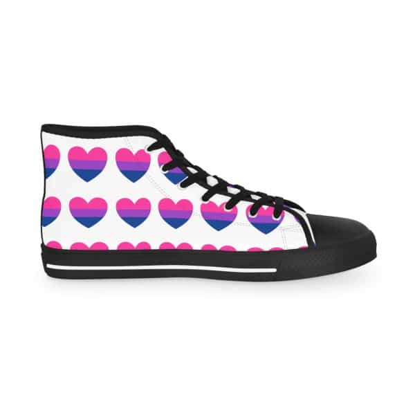 Bisexual Heart Men's High Top Sneakers - Image 4