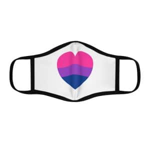 Bisexual Heart Fitted Polyester Face Mask