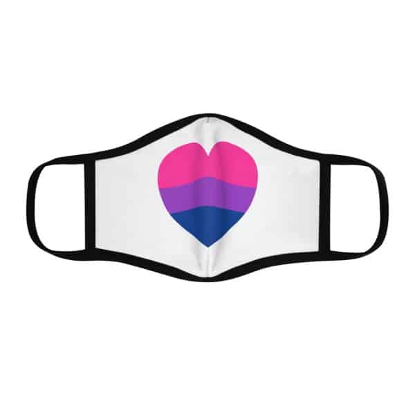 Bisexual Heart Fitted Polyester Face Mask