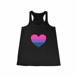 Bisexual Heart Women's Flowy Racerback Tank