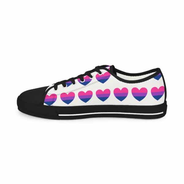 Bisexual Heart Men's Low Top Sneakers - Image 4