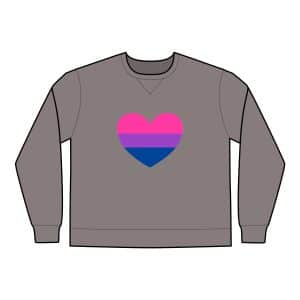 Bisexual Heart Unisex ComfortWash® Garment Dyed Crewneck Sweatshirt