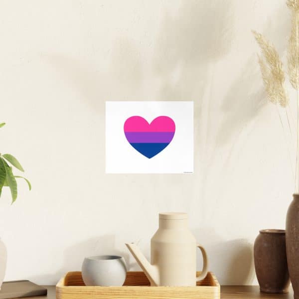 Bisexual Heart Photo Art Paper Posters - Image 9