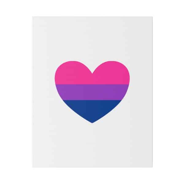 Bisexual Heart Matte Canvas, Stretched, 0.75" - Image 53