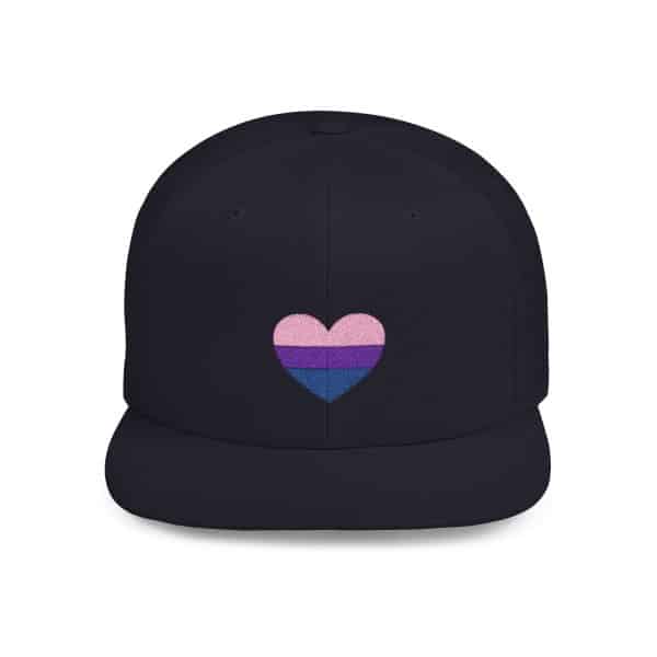 Bisexual Heart Flat Bill Snapback - Image 8