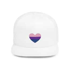 Bisexual Heart Flat Bill Snapback