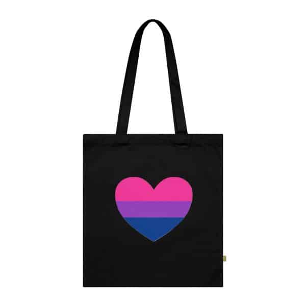 Bisexual Heart Organic Cotton Tote Bag - Image 2