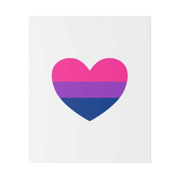 Bisexual Heart Matte Canvas, Stretched, 0.75" - Image 158