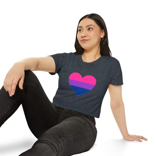 Bisexual Heart Women's Festival Crop Top - Image 35