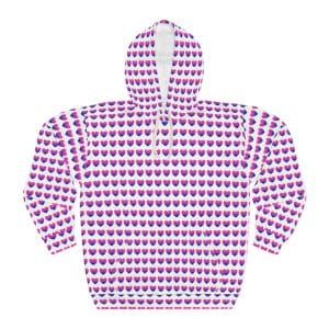 Bisexual Heart Unisex Pullover Hoodie (AOP)