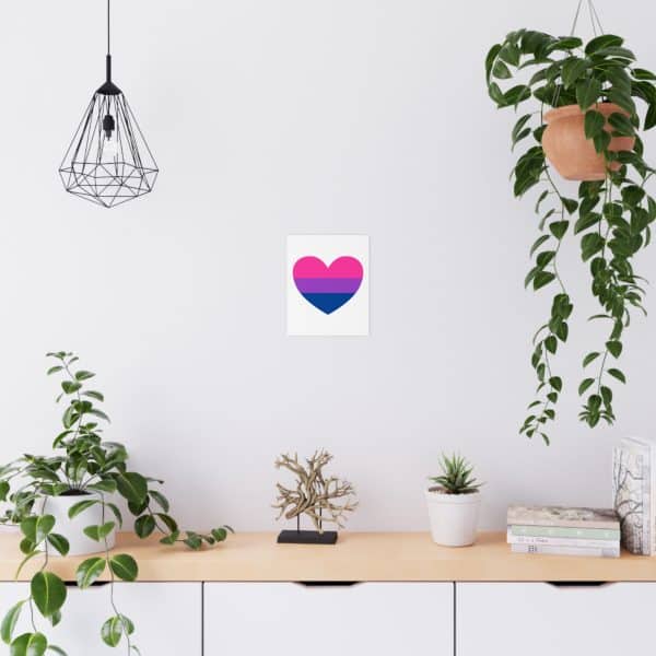 Bisexual Heart Matte Posters - Image 3