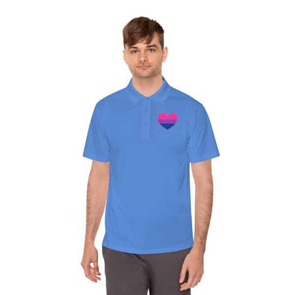 Bisexual Heart Men's Sport Polo Shirt - Image 30