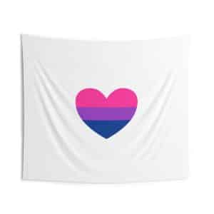 Bisexual Heart Indoor Wall Tapestries