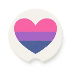 Bisexual Heart Soapstone Car Coaster