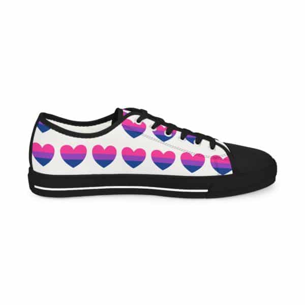 Bisexual Heart Men's Low Top Sneakers - Image 7