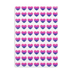 Bisexual Heart Hardcover Notebook with Puffy Covers