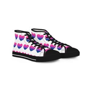 Bisexual Heart Men's High Top Sneakers
