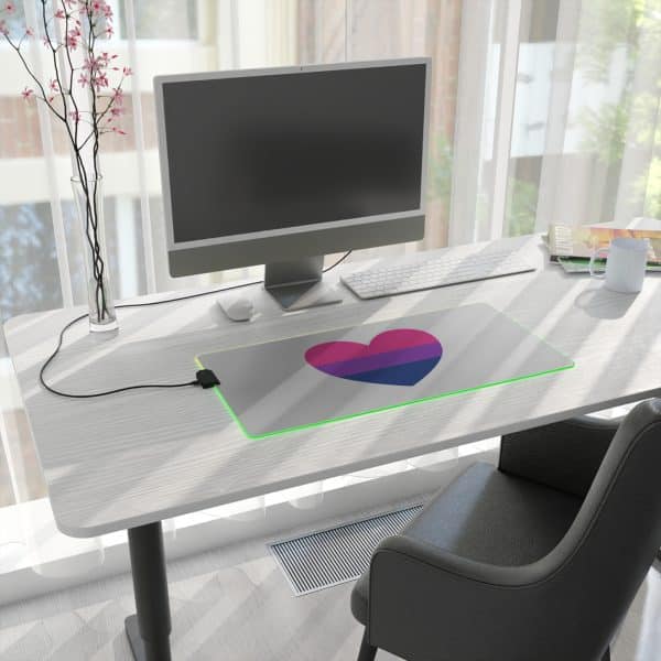 Bisexual Heart LED Gaming Mouse Pad - Image 7