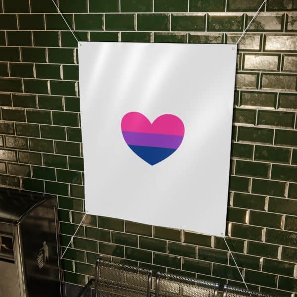 Bisexual Heart Matte Banner - Image 44
