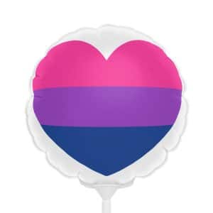 Bisexual Heart Balloons (Round and Heart-shaped), 6"