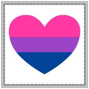 Bisexual Heart Napkins, 4-set