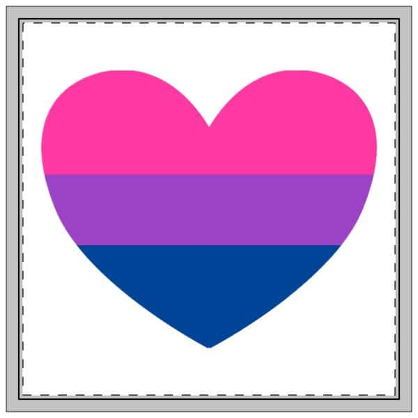 Bisexual Heart Napkins, 4-set