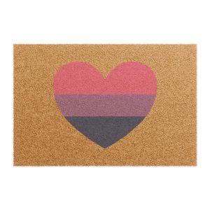 Bisexual Heart Doormat