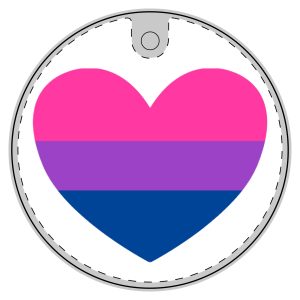 Bisexual Heart Ceramic Decoration Ornament, (1pc)