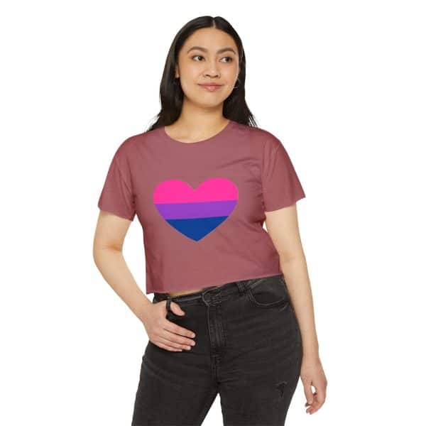 Bisexual Heart Women's Festival Crop Top - Image 48