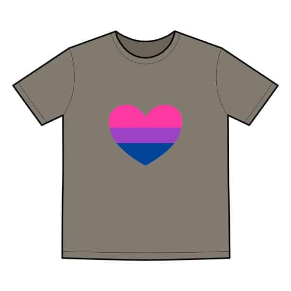 Bisexual Heart Men's Staple Faded Tee - Image 3