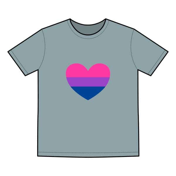 Bisexual Heart Men's Staple Faded Tee - Image 7