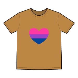 Bisexual Heart Men's Staple Faded Tee