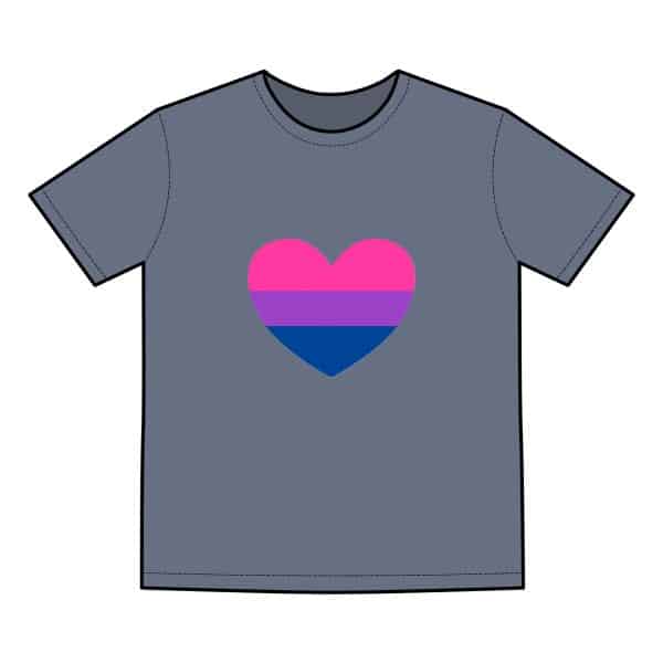 Bisexual Heart Men's Staple Faded Tee - Image 9