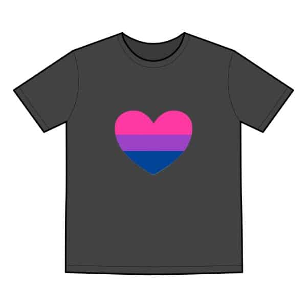 Bisexual Heart Men's Staple Faded Tee - Image 11