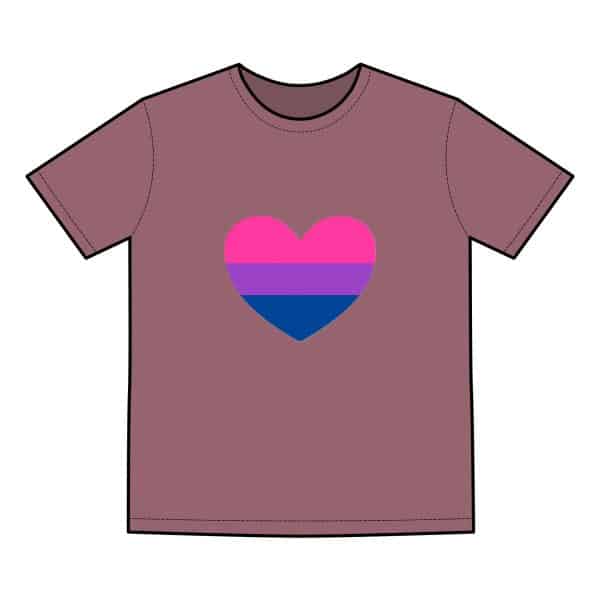 Bisexual Heart Men's Staple Faded Tee - Image 13