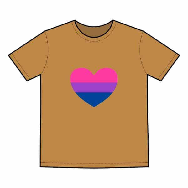Bisexual Heart Men's Staple Faded Tee
