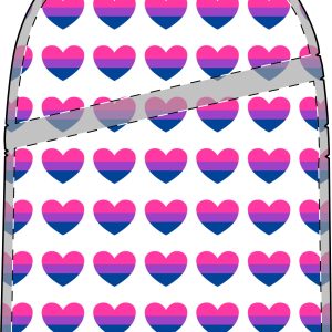 Bisexual Heart Chest Bag (AOP)