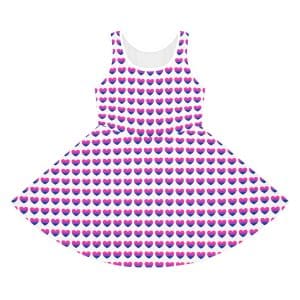 Bisexual Heart Girls' Sleeveless Sundress (AOP)