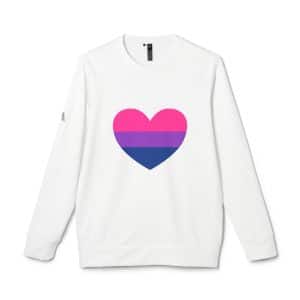 Bisexual Heart adidas Unisex Fleece Crewneck Sweatshirt